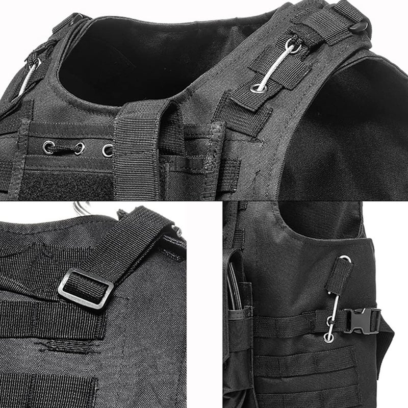 AZB Tactical Vest Adjustable Airsoft Paintball Vest with Removable Pouch - Image 4